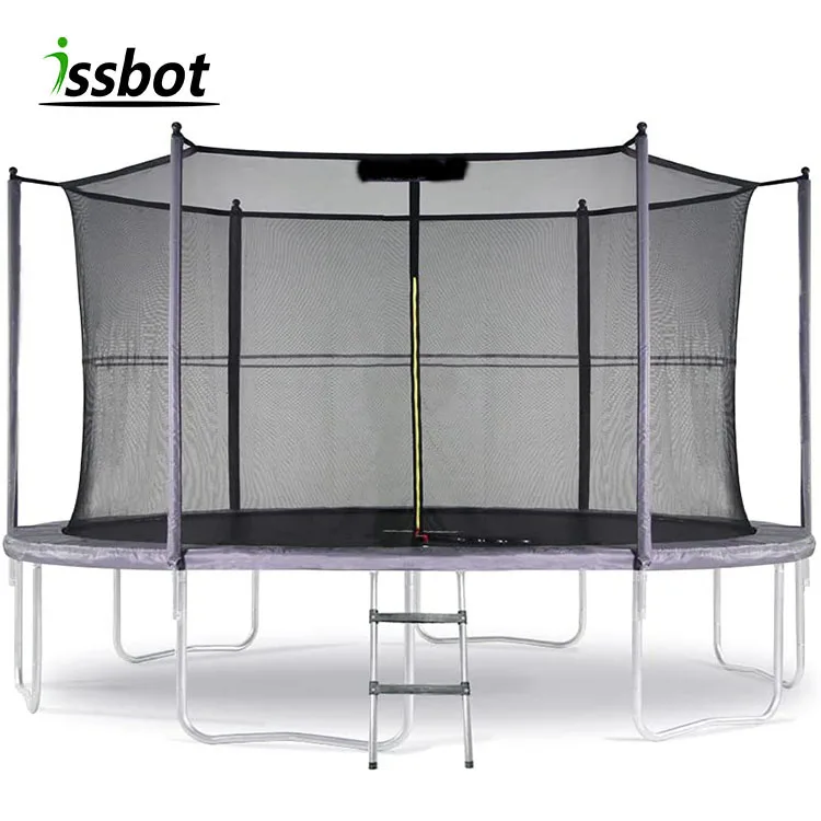 Manufacturer children adult outdoor trampoline with fence round 16 feet with safety net