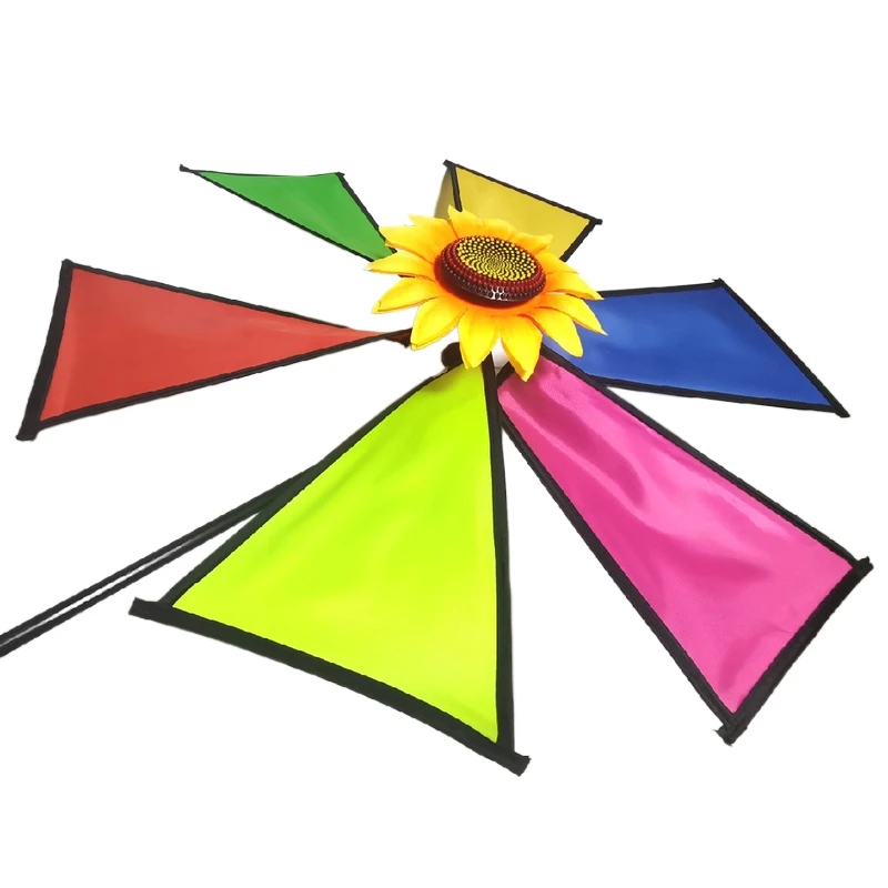 29 Inch 52 cm Triangle  Removable  Large Pinwheel Decorative Windmill Toy For Kids/Garden