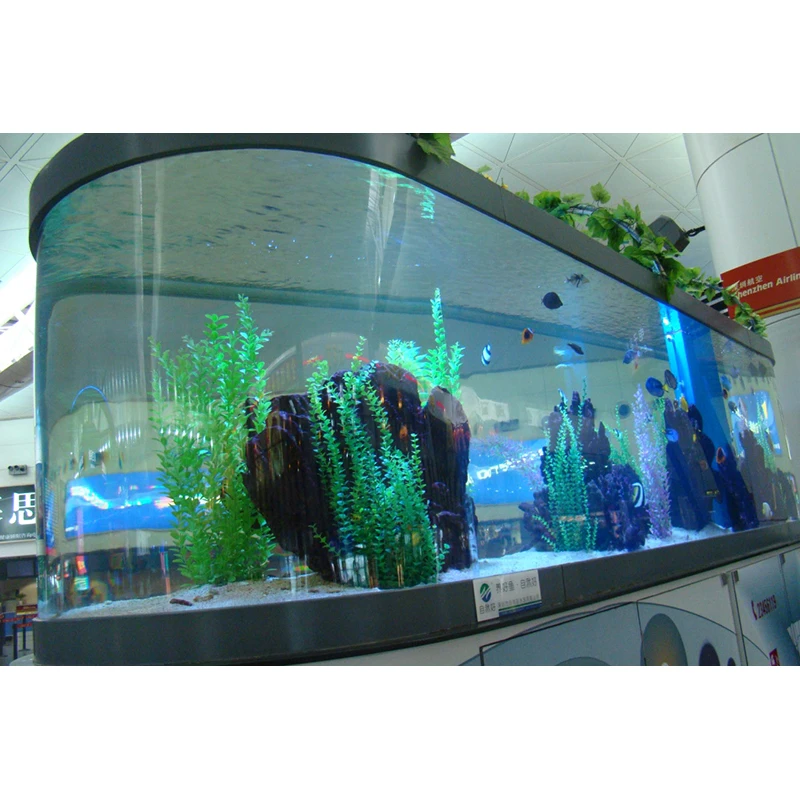 Factory direct sale aquarium high quality clear round acrylic divider fish tank