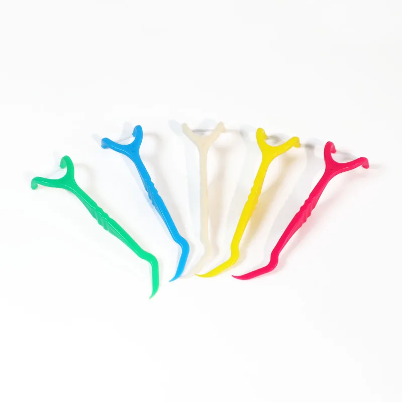 Wholesale Price Buy Flat Mini Soft waxed Dental Tooth Floss Pick Vegan OEM Dental Floss
