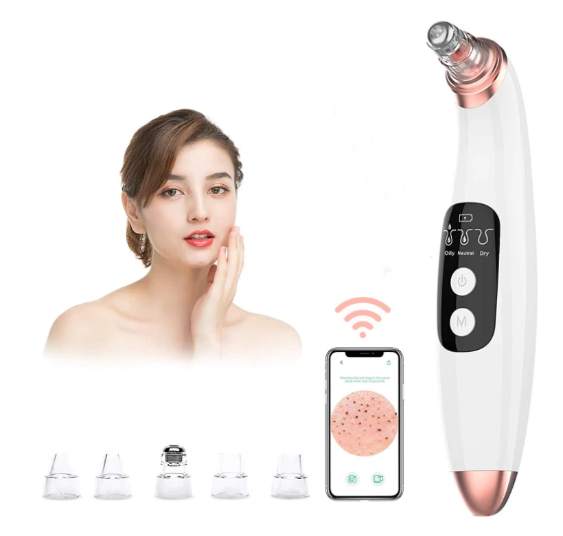 Hot selling Blackhead Remover Vacuum Pore Cleaner Support Wifi 5MP HD camera Beauty Device Vacuum Blackhead Remover