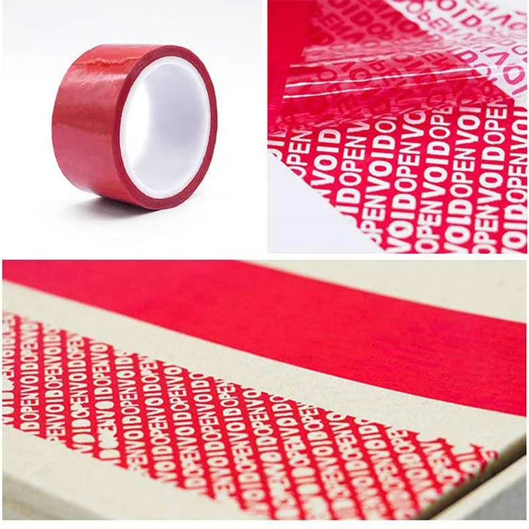 Wholesale Self Adhesive Red Tamper Evident Tape VOID Warranty Carton Sealing Security Tape