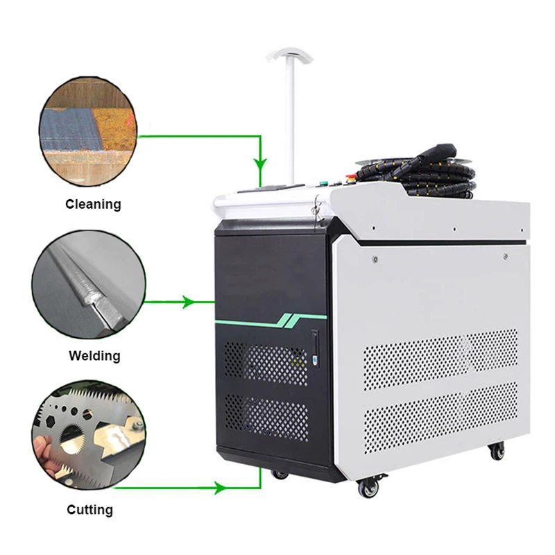 RHK Non-contact Derusting Metal Laser Cleaning Welder 1000W 1500W 2000W Fiber Laser Welding Cleaning Machine