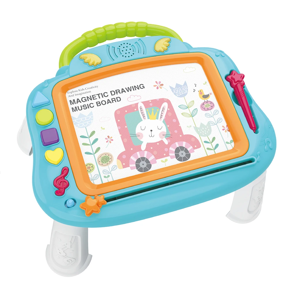 Magnetic Drawing Board Colorful Doodle Sketch Pad Toddler Educational Learning Sensory Toy Birthday Gifts for Girls Boys (Pink)