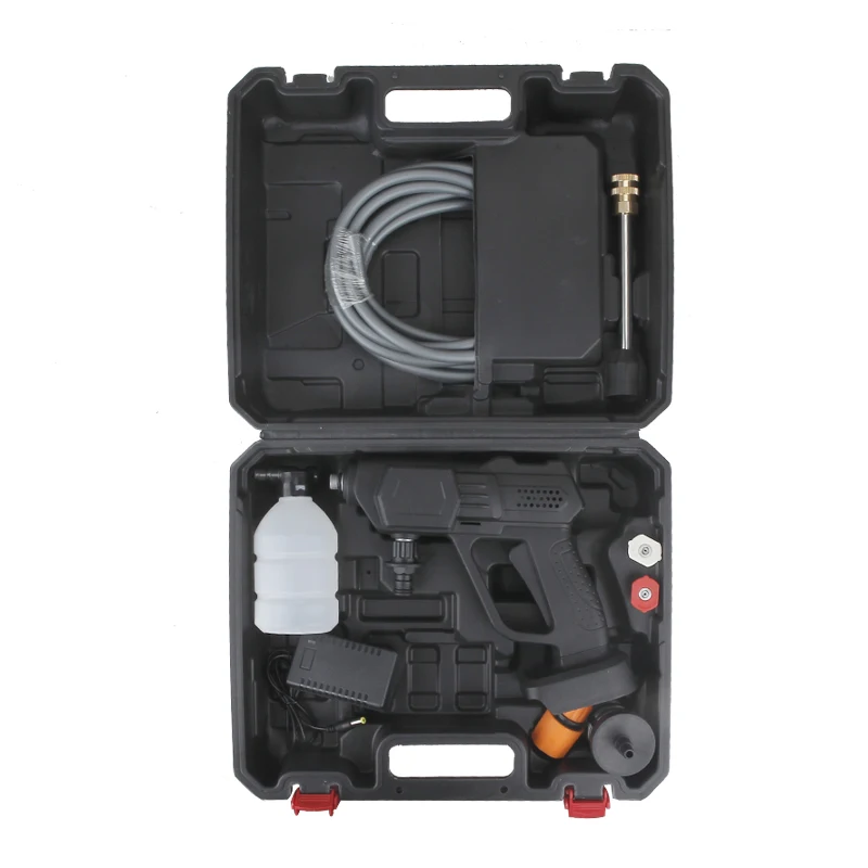 Mobile Handheld Cordless Car Wash Machine Rechargeable Battery Powered Washer with Foam Generator Car Wash Gun