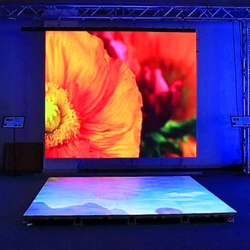 Intelligent Indoor Dance Floor LED Video Tile Panel P2.6 P2.9 P3.9 P4.8 Interactive Floor LED Display Screen For TV Live Show