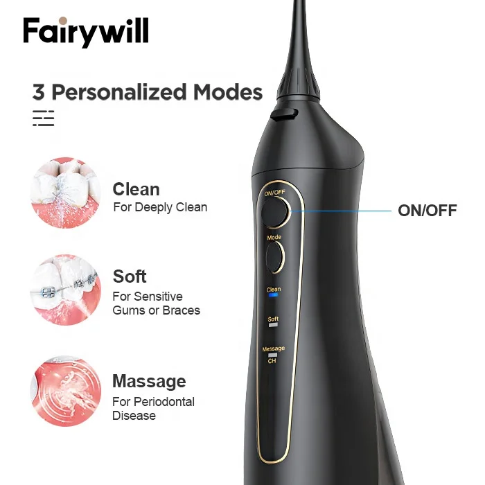 Fairywill FW 5020E deatal зубная щетка зубов приятно выбрать пик H2O B Оральный ирригатор Флоссер импульсный для полости рта воды чувствовать себя цвета сахарной