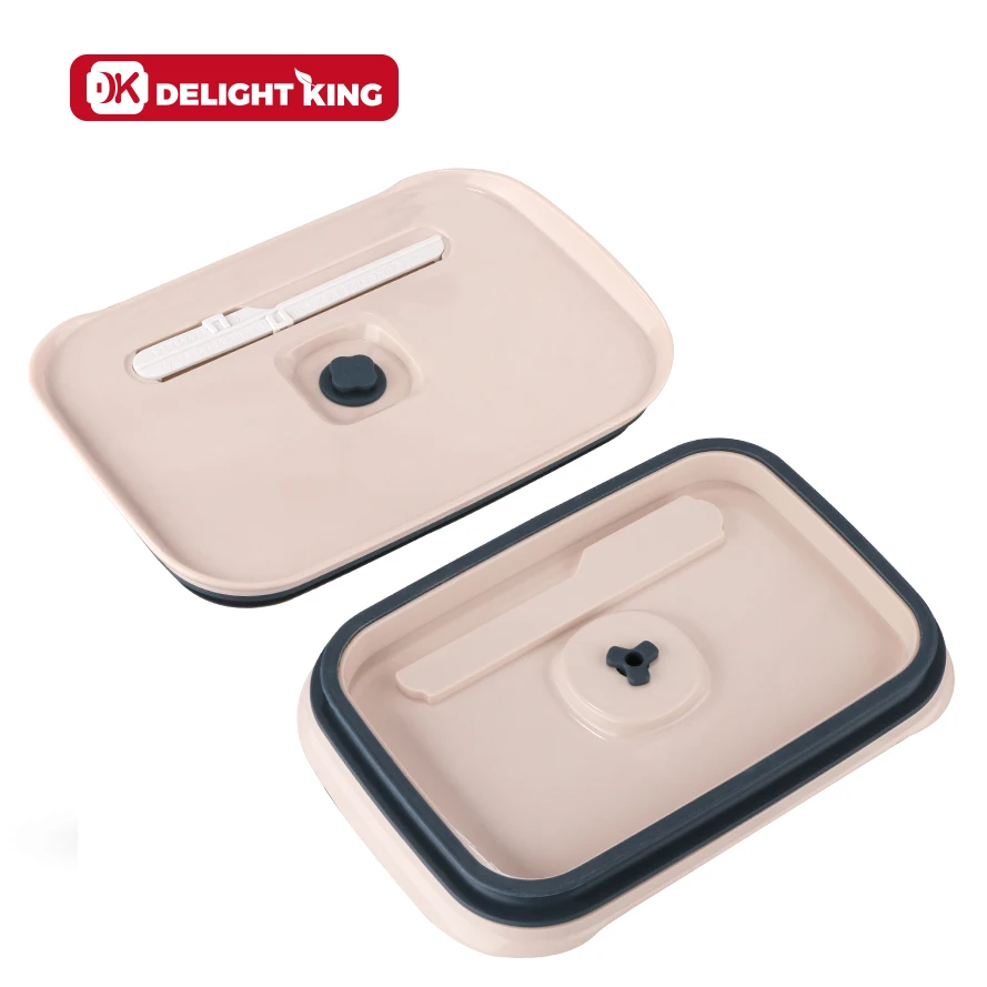 Vacuumed glass food container with vacuum rod for keeping food fresh glass food containers set