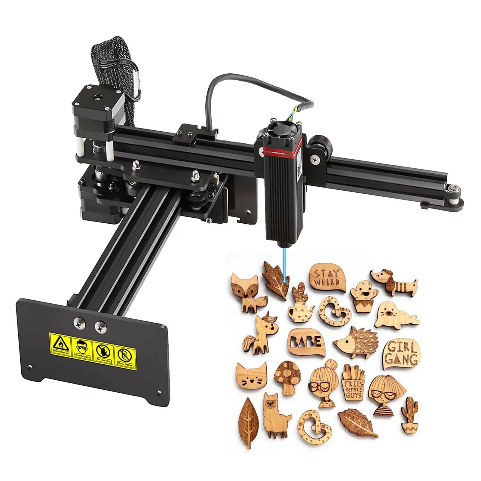 High Quality Mini Portable Desktop NEJE 3 20W Fiber Laser Engraver Marking Machine for Windows Mac iOS