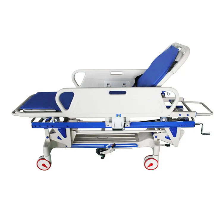 B1 Luxury Emergency Patient Stretcher Trolley Manual Transfer Ambulance Transport Stretcher With Mattress