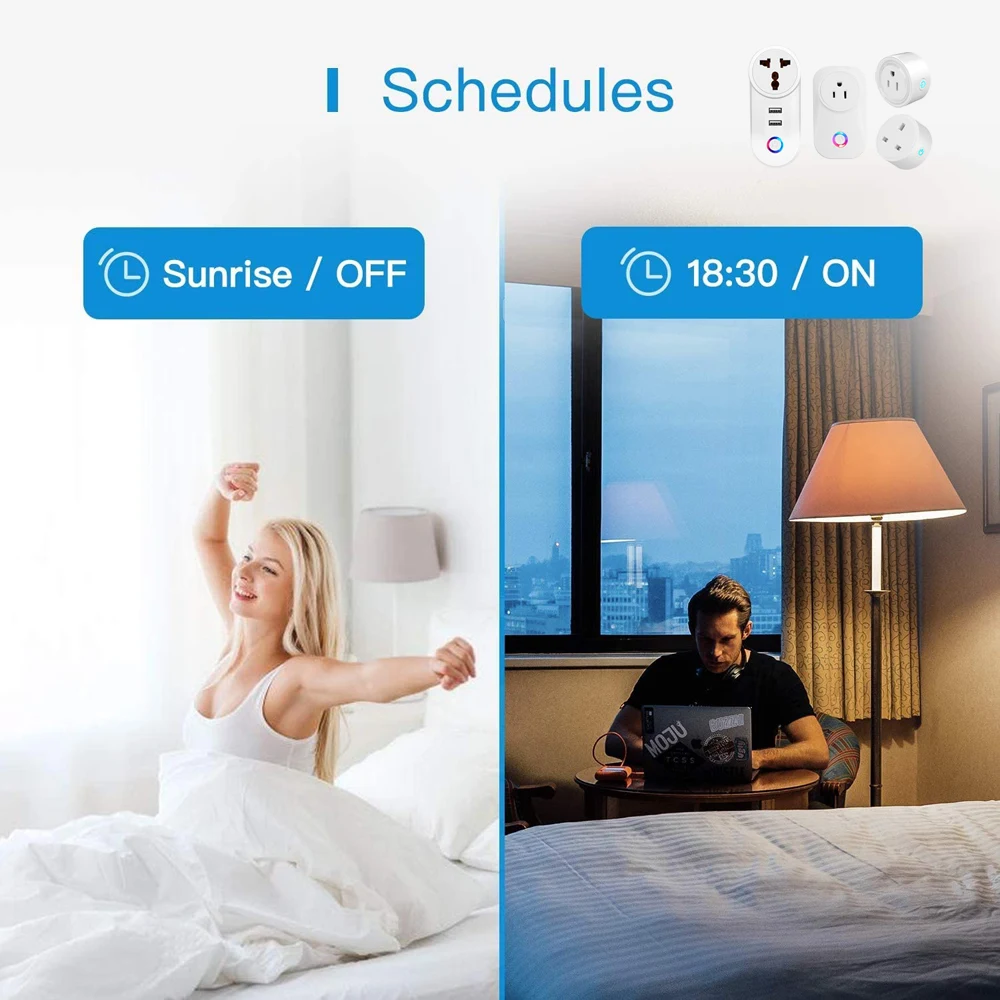 US UK EU Standard Modern Electrical Smart Home Wifi Control Plug Wall Socket Switch