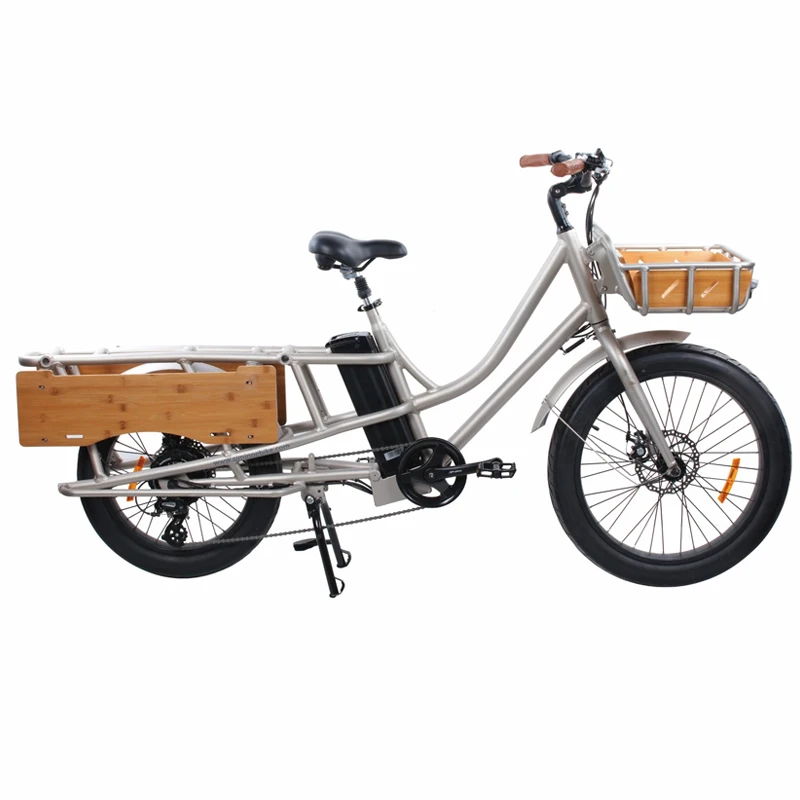 24 inch 500W dual lithium batteries food ebike 250w ebike cargo delivery family electric bike long range