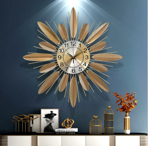 New Design Round Industrial Roman Numerals Metal Wall Clock Home Decorative