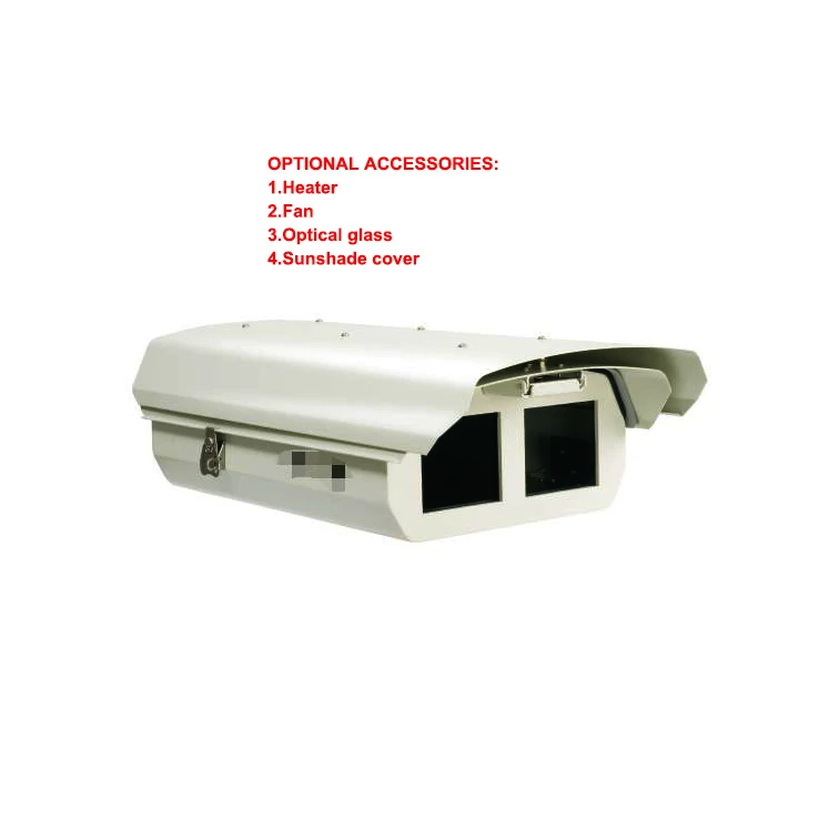 all-weather 18' indoor outdoor double window Heavy duty laser PTZ  housing cctv enclosure with heater and fan