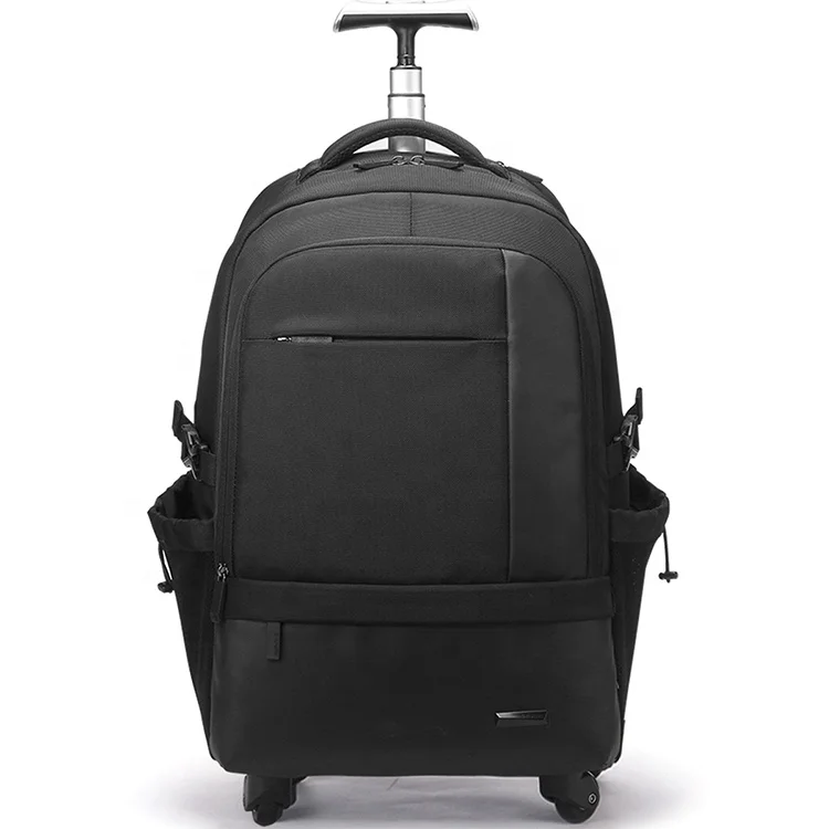 Aoking multifunction 19.7 inch water resistant business travel rolling wheeled backpack with laptop compartment