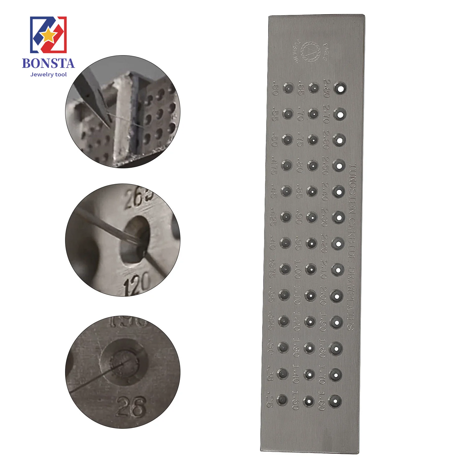 Promotion of various durable round tungsten carbide wire pullers for jewelry making