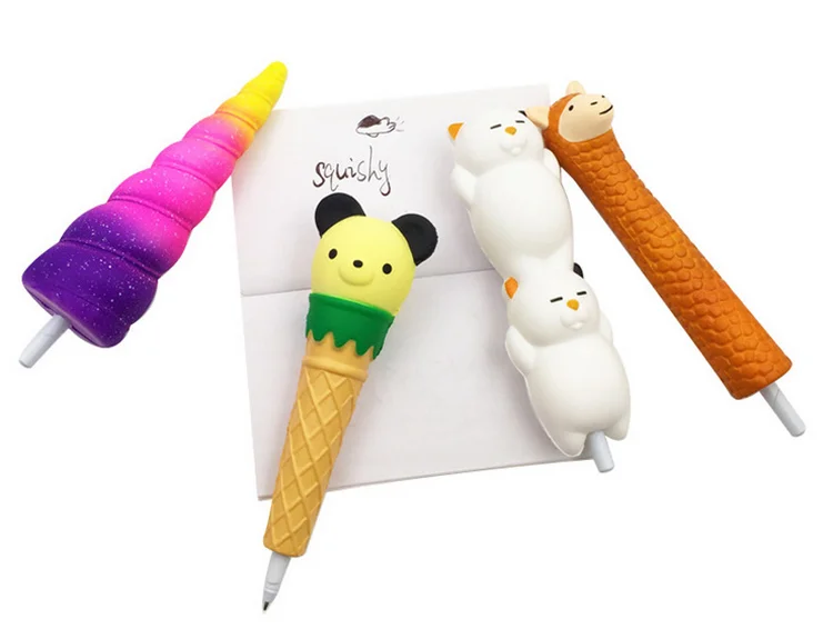 Hot kawali christmas ice cream unicorn panada hamburger squishy pen