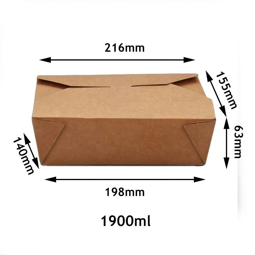Eco-Friendly And Food Grade Paper Disposable Snack Box, Custom Paper Kraft To Go Boxes