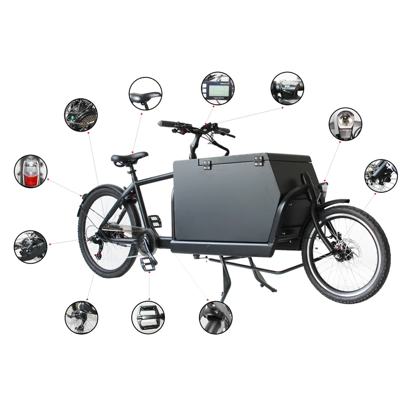 Long John Bicycle for Adults Cargo Bike for Groceries New Design 2 Wheel Bike