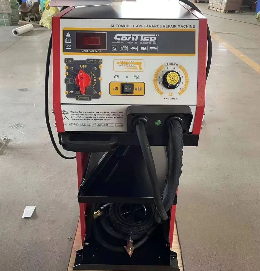 Auto paintless dent repair, spot welder machine with dent puller