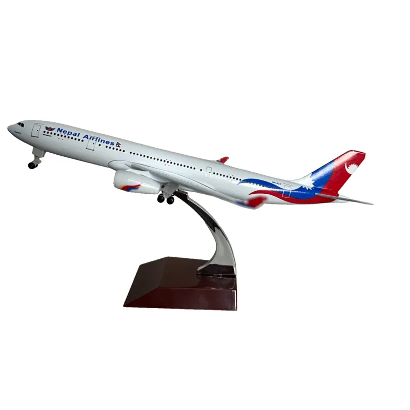 Kids Toys  Cheap Model Airplanes Scale 1:200 20cm A330 Nepal Airline Desktop Airplane Model  with  Landing Gear Metal