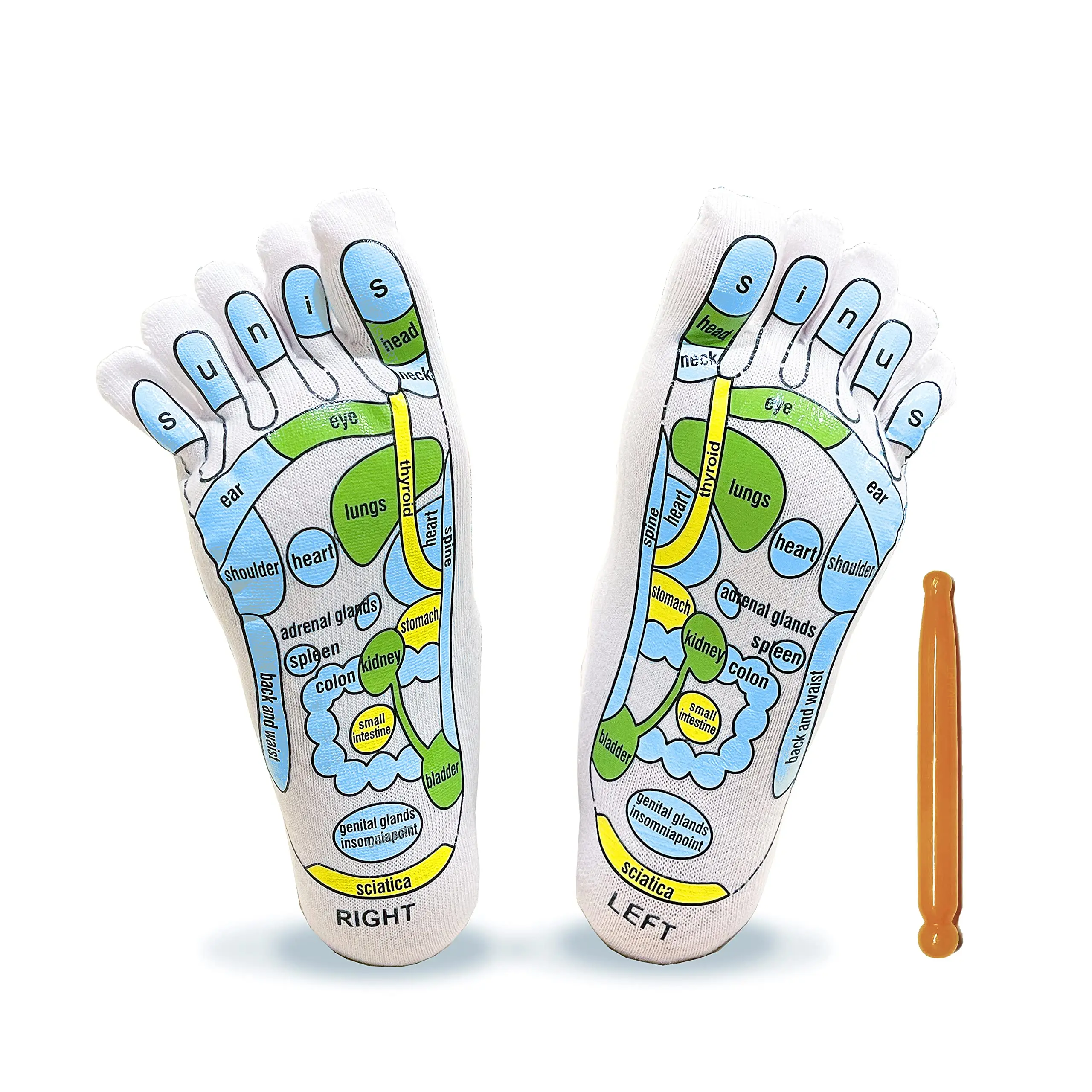 Uron Traditional Chinese Medicine Acupuncture Point Therapy Feet SPA Messaging Reflexology Socks
