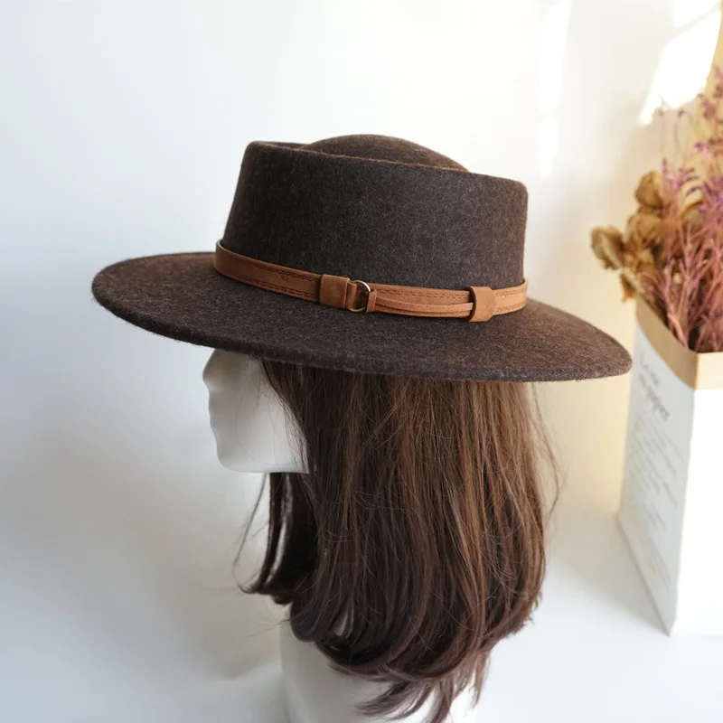 100% Australian Wool fashion felt hat for Adults customized logo color fedora hats pork pie with high quality