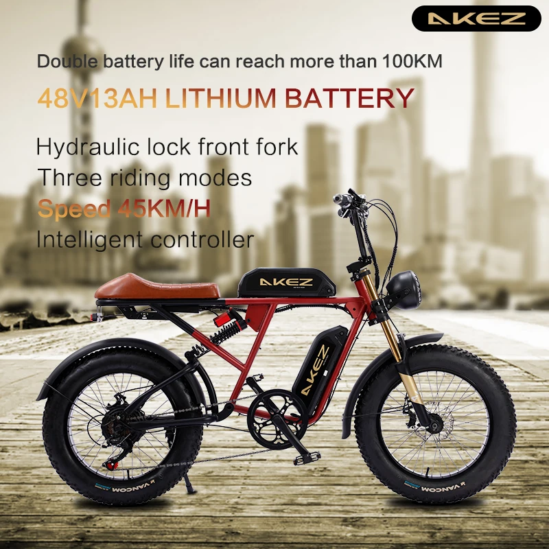 High Security Performance Smart Electric Bike for Exercise 60km Range Rear Hub Motor Disc Brake Steel Alloy Frame Mountain Style