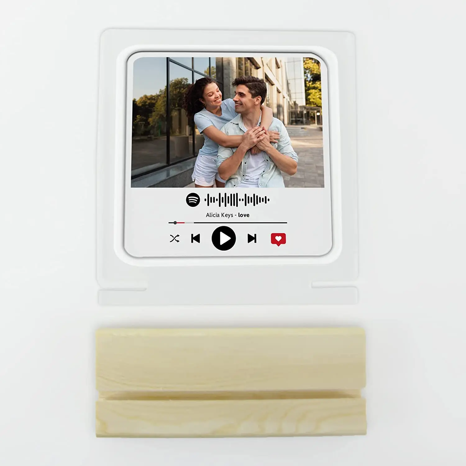 NEON Night magnetic acrylic laser block digital led photo frames wholesale