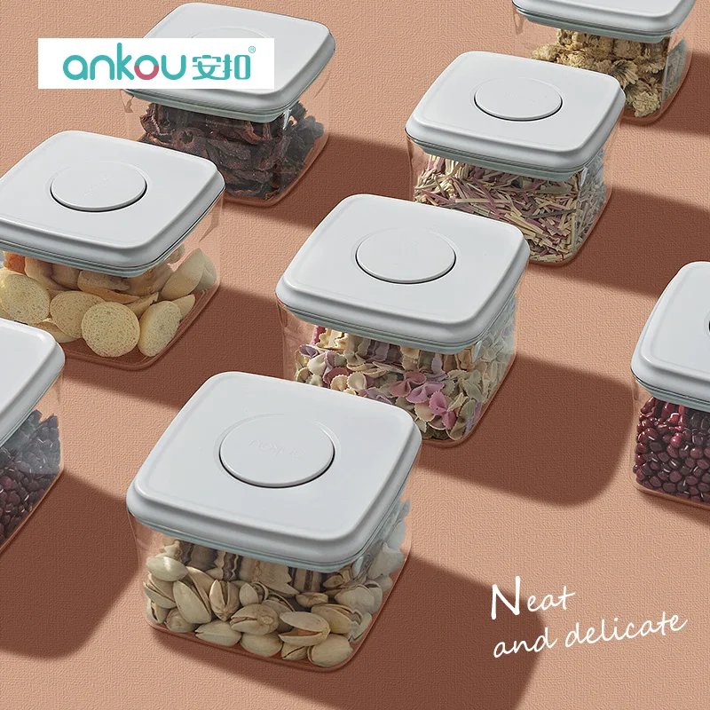 2 Pieces Set Best Price Easy Open and Lock Plastic Containers Storage Box Food Storage Boxes & Bins for Candy Snack