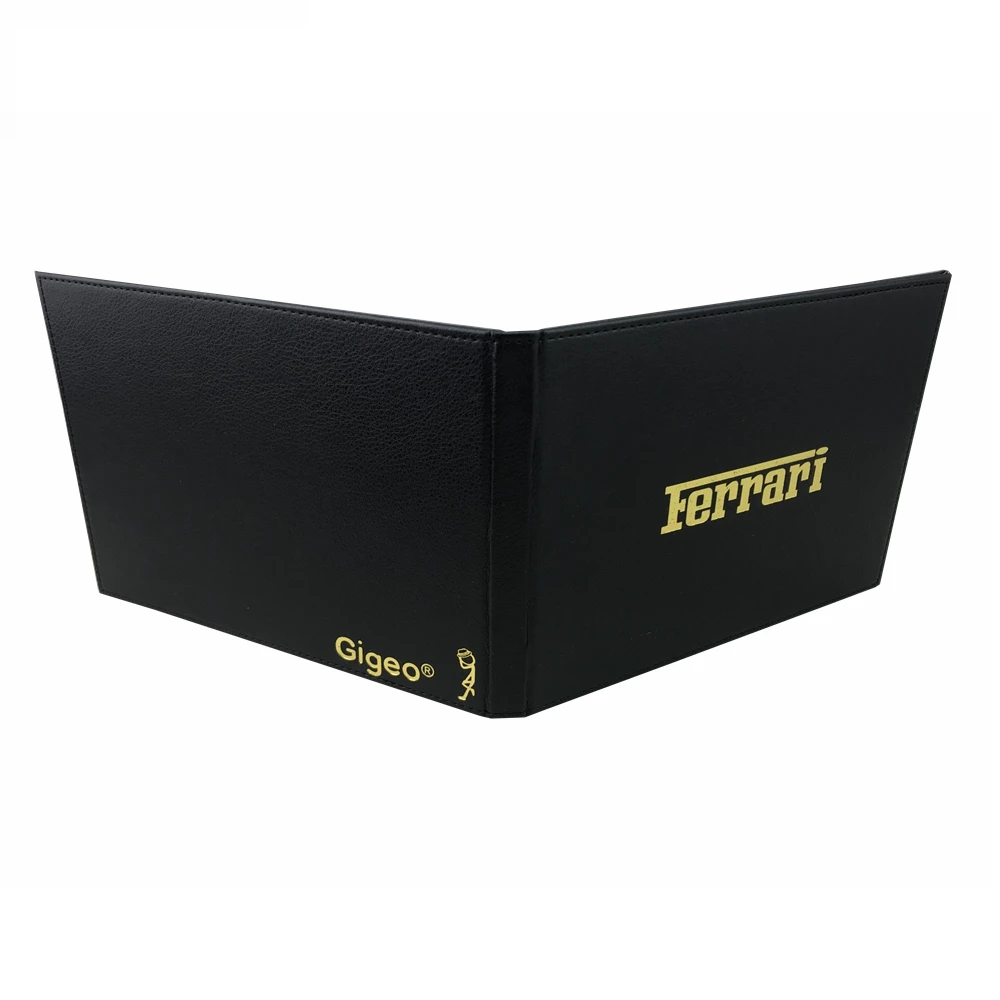 7 Inch Black PU Video Card A5 Size Digital Gift Video Card With Hot Stamping For Marketing Advertising