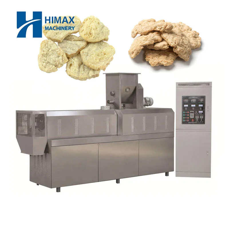 soya meat making machine tvp tsp maker machine twin screw textured soya chunks production line