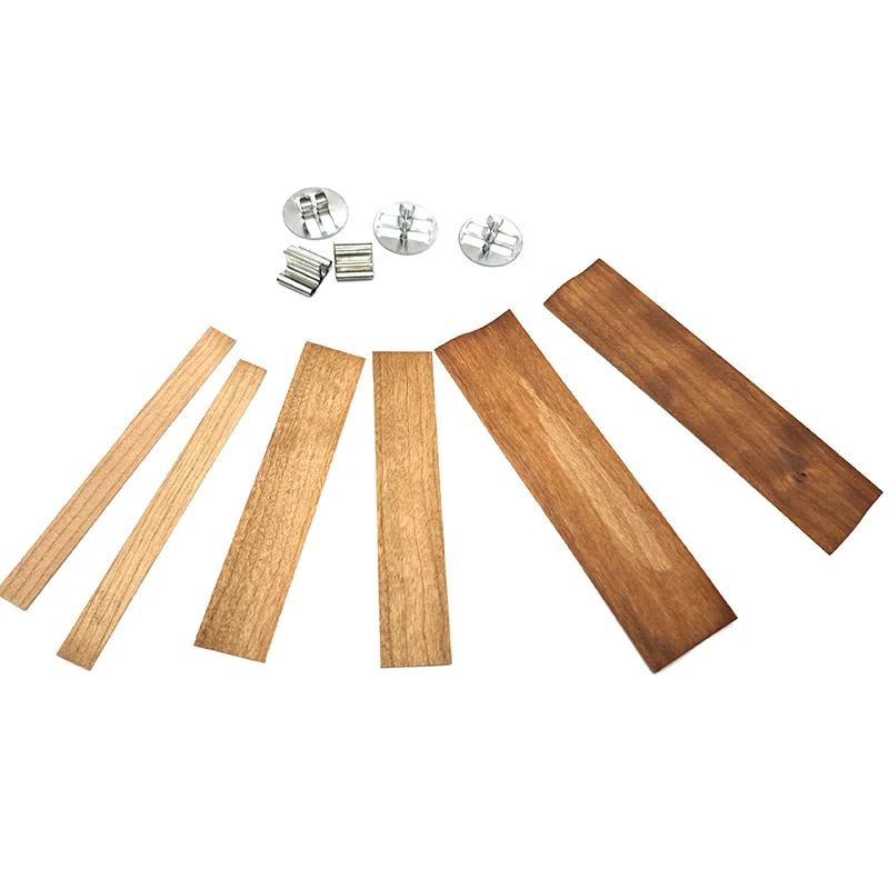 Smokeless Coll Pre-waxed Candles Wood Wick 0.5Mm Crackling Wooden Wicks for Candle Making