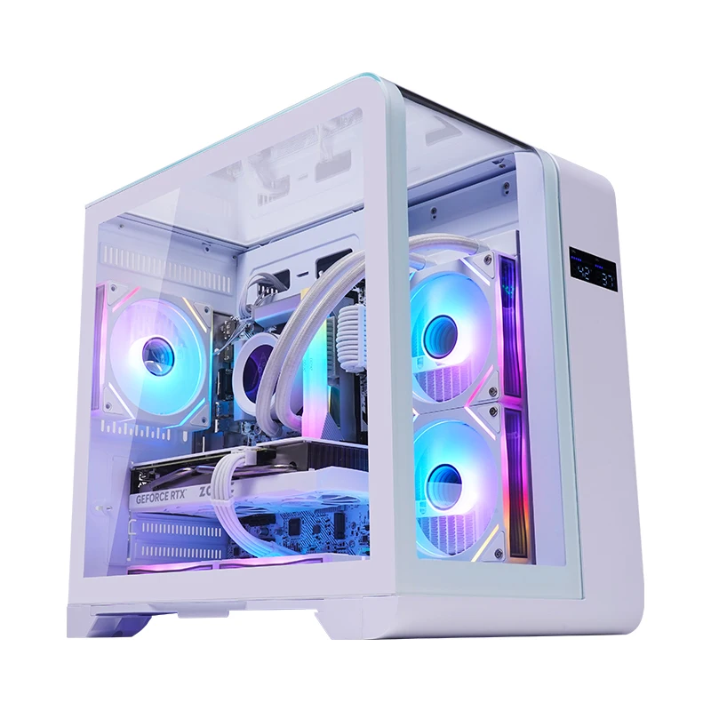 Herder Reliable Quality Mid-Tower CPU Cube Gaming M-ATX PC Case Computer Chassis Glass Panel MATX/ITX Towers & Cases