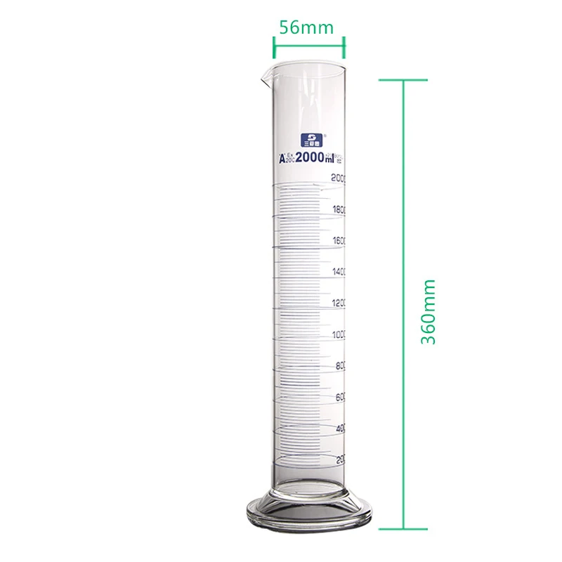 Lab Supplies  Borosilicate Glass Graduated Measuring Cylinders  Precise Safe Durable Graduated Cylinders with Round Base
