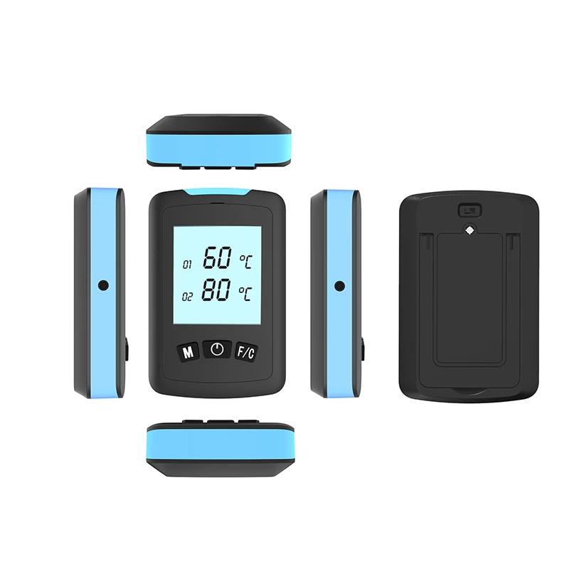 Smart cordless indoor meat thermometer digital grill thermometer with large lcd display for smoker, cooking and bbq
