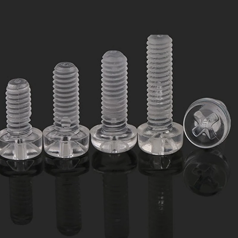 China Factory M5 M10 M12 Acrylic Slotted Plastic Screw Nylon Screws for Appearance