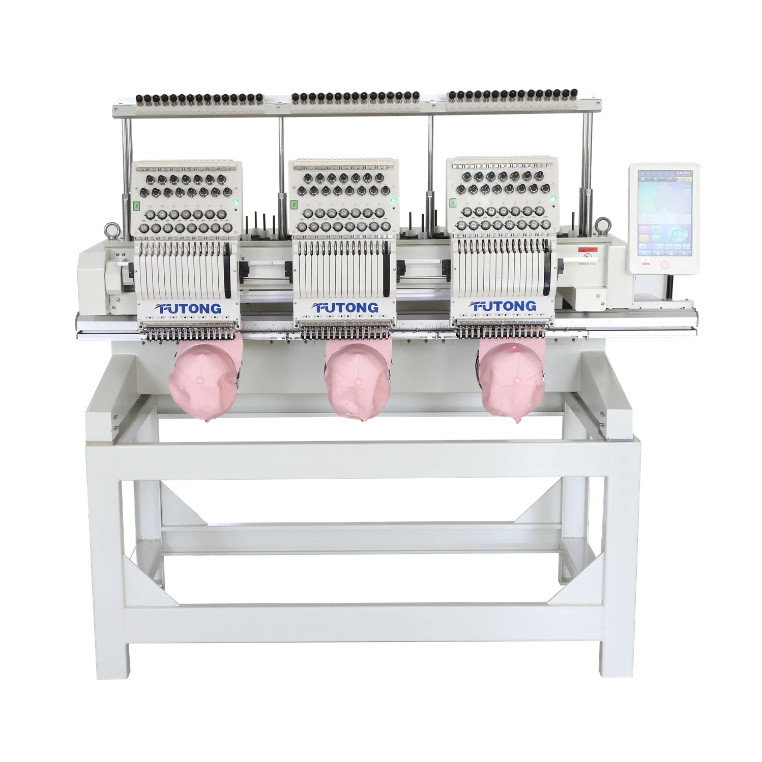 FT-CT1503HBC Computerized Easy Cording and beads flat T-shirt three head cap Embroidery machine for sale