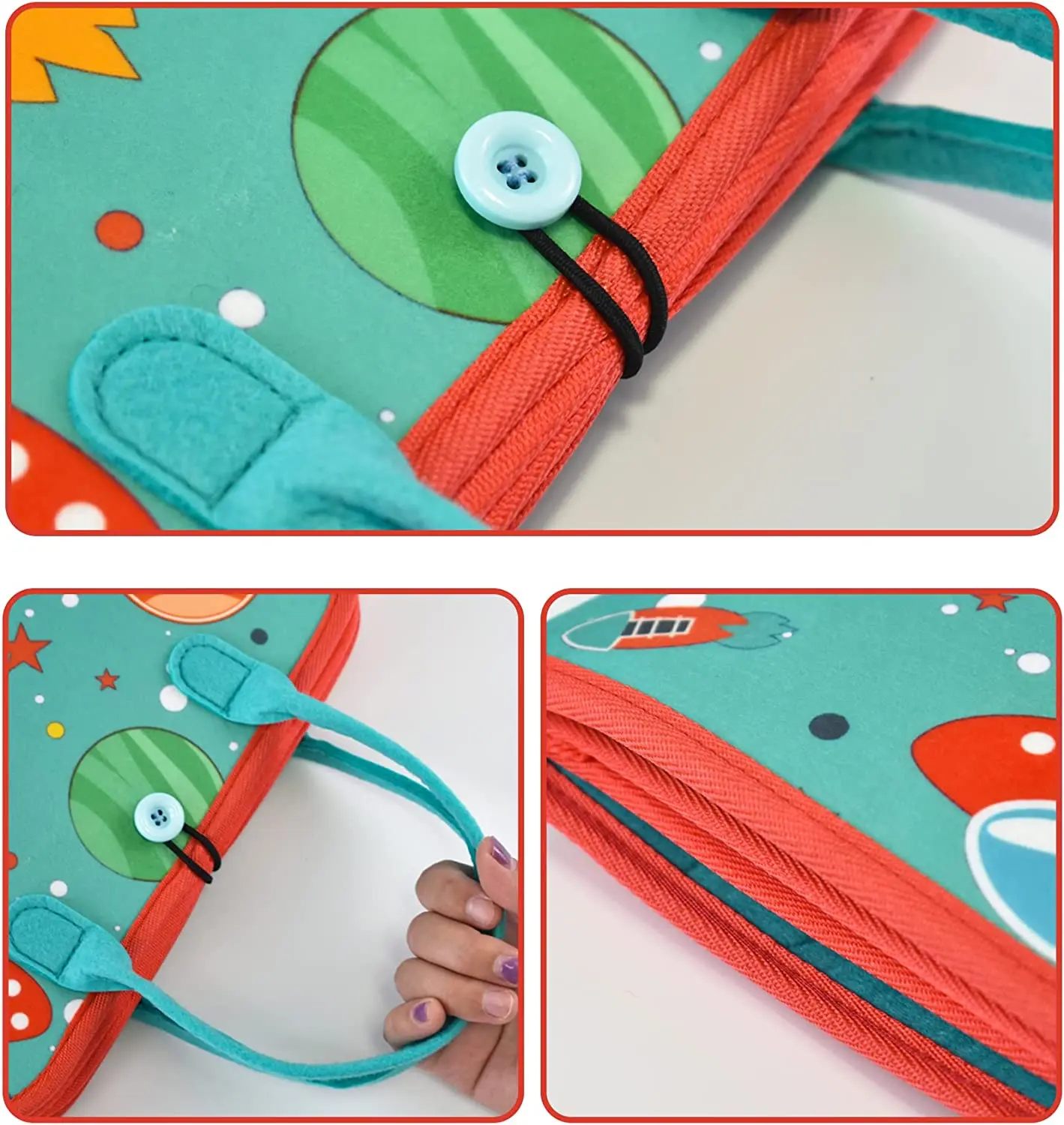 Newest Design Sensory Montessori Busy Book Ocean yacht Pattern 3D Quiet Busy Board with 8 pages for Toddlers 1-3