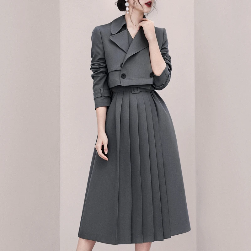 factorycustom wholesaleGray suit skirt professional two-piece suit jacket
