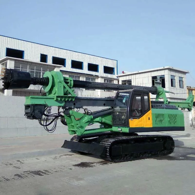 Rotary drilling rig adopts 3 section telescopic drill pipe 360 degree rotary drilling and piling