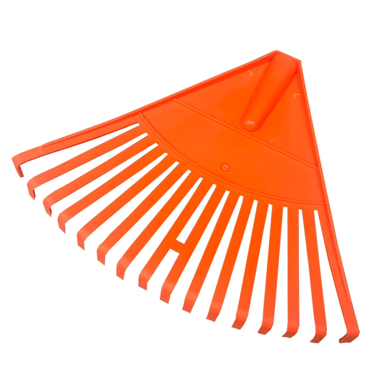 16/24T plastic garden hand landscaping large yard heavy duty tool fork leaf rake with wood handle have sponge  protected grip
