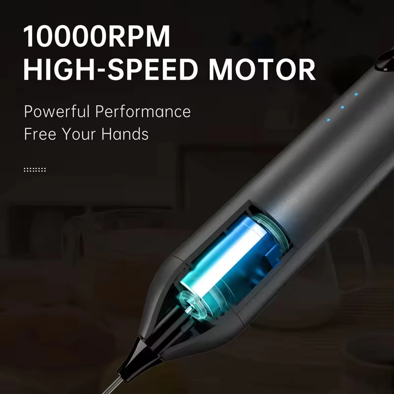 2024 New 4 In 1 Rechargeable Automatic Electric Nespresso Cappuccino Cream Foam Milk Frother Egg Mixer Foamer With Stand