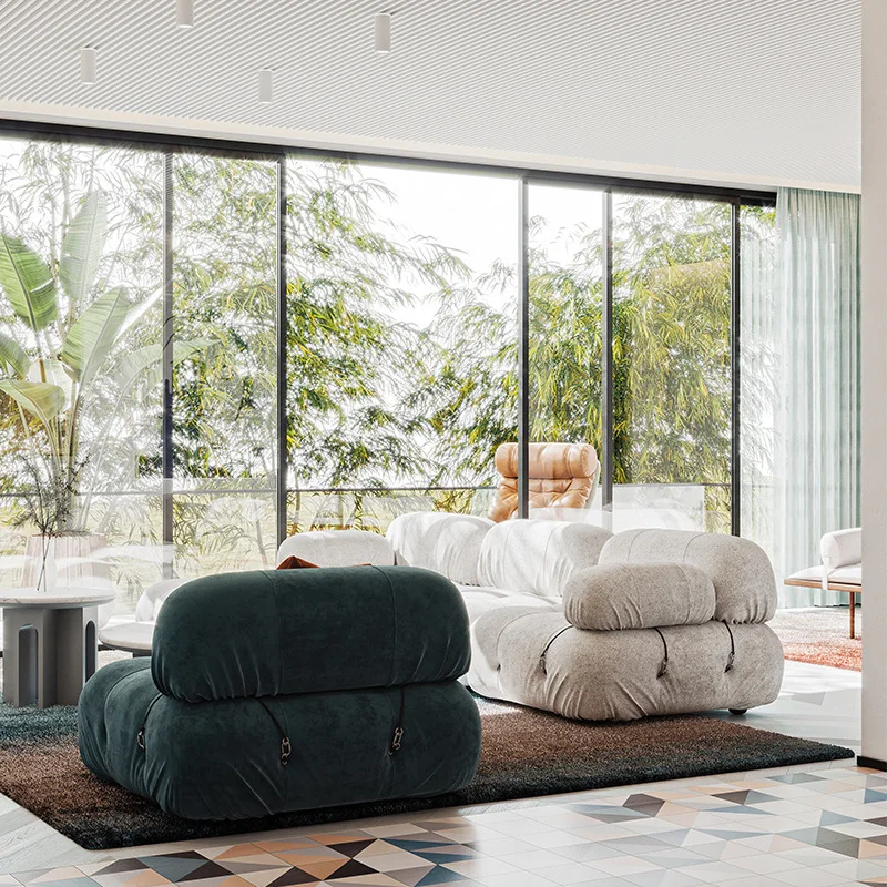 Luxury hotel apartment Modern designer living room furniture modular free combination sectionals fabric sofa set