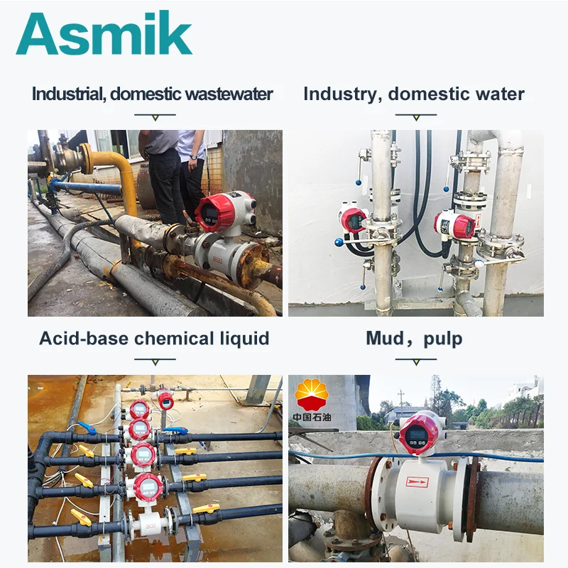  Smart industrial sewage pipe water liquid flow meter electromagnetic LPG