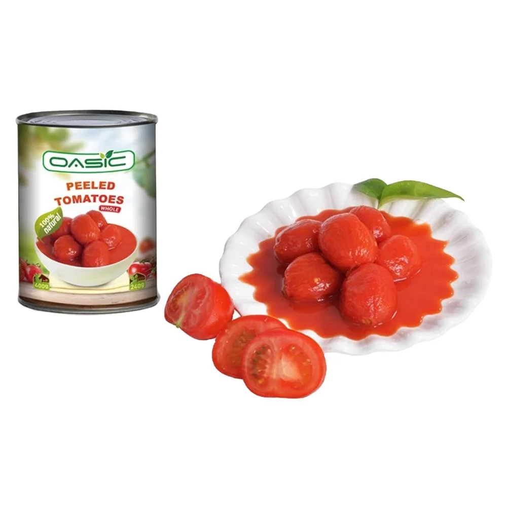 Green and Healthy  Peeled Tomato In Tomato Juice