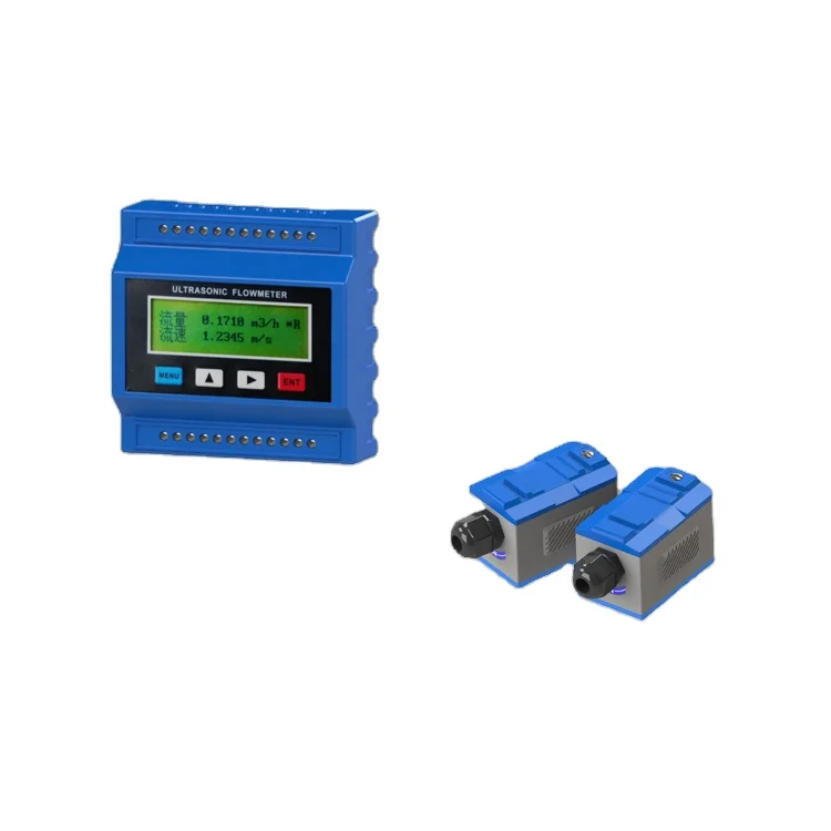 RS485 Modbus Ultrasonic Flow Meter Water Treatment Clamp On Ultrasonic Flow Meter Clamp On Digital Ultrasonic Flow Meter