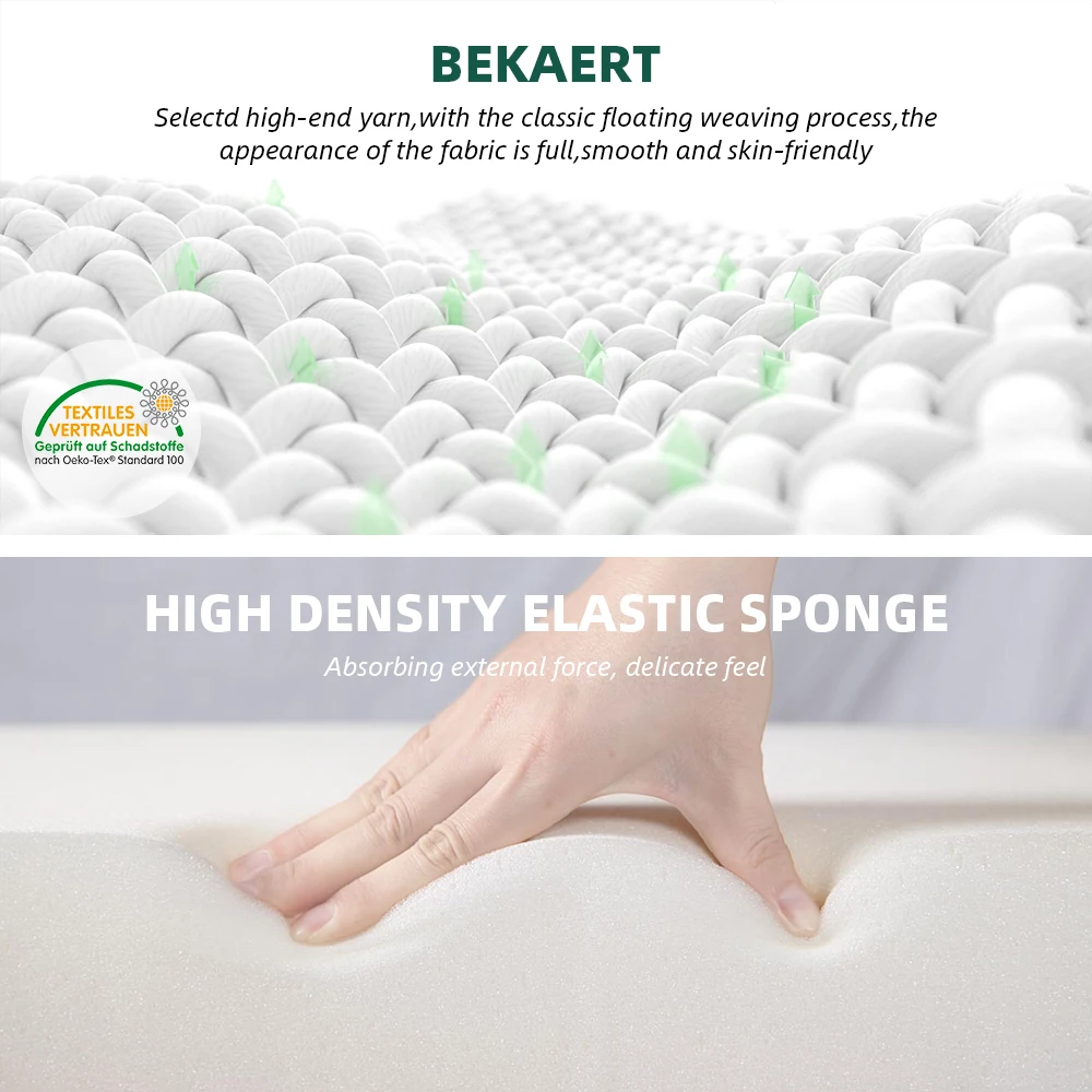 Cool fabric Mattress North America Luxury Queen King thicken 12 inch  Pocket Coil Latex Spring Memory Foam comfortable Mattress