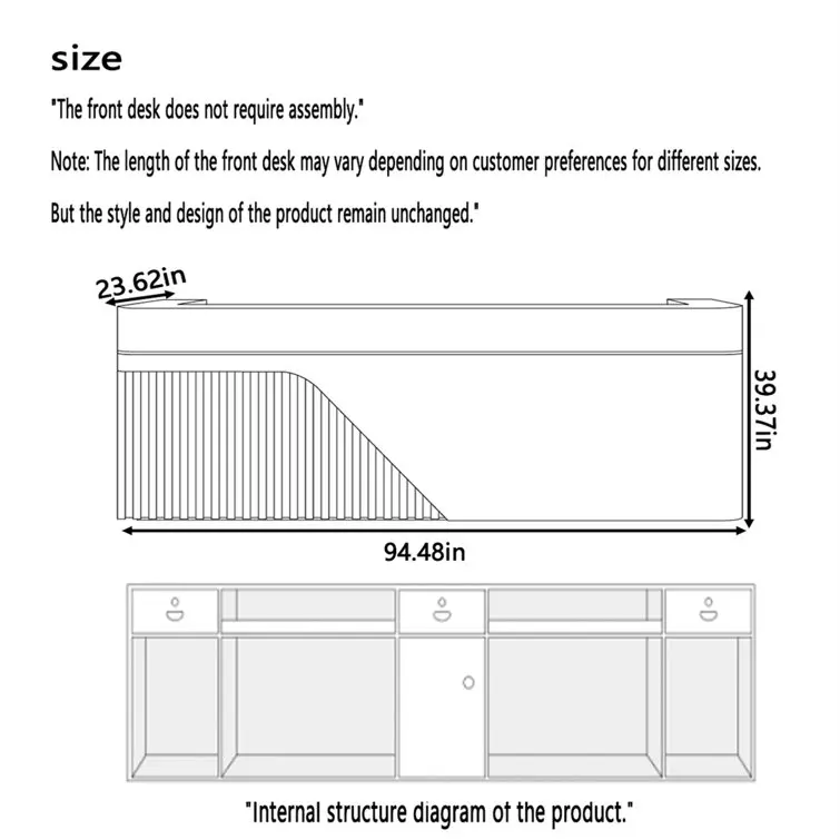 Modern Minimalist Small Marble Metal Gold Cash Register Beauty Salon Bar Reception Desk Custom Color Front Desk