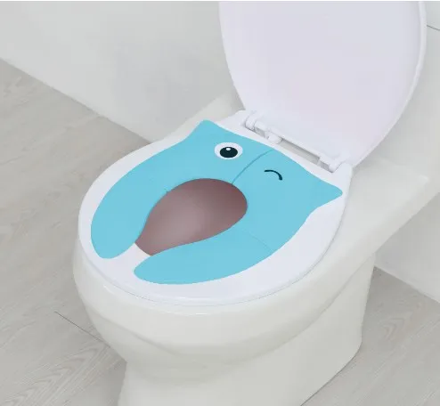 Baby Folding Travel Potty Seat for Toddlers Fits Round & Oval Toilets Non-Slip Reusable Portable Toilet Seat Cover